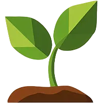 Fresh Face badge icon from the Ludo Score, a green seedling sprouting from brown soil