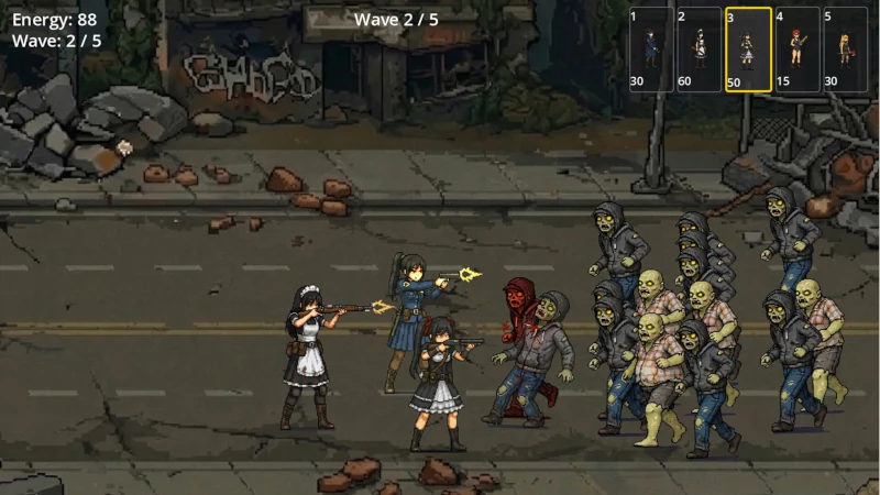 Bullet Girl: Zombie Defense gameplay screenshot