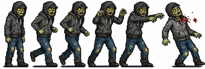 Enemy zombie sprite frames
