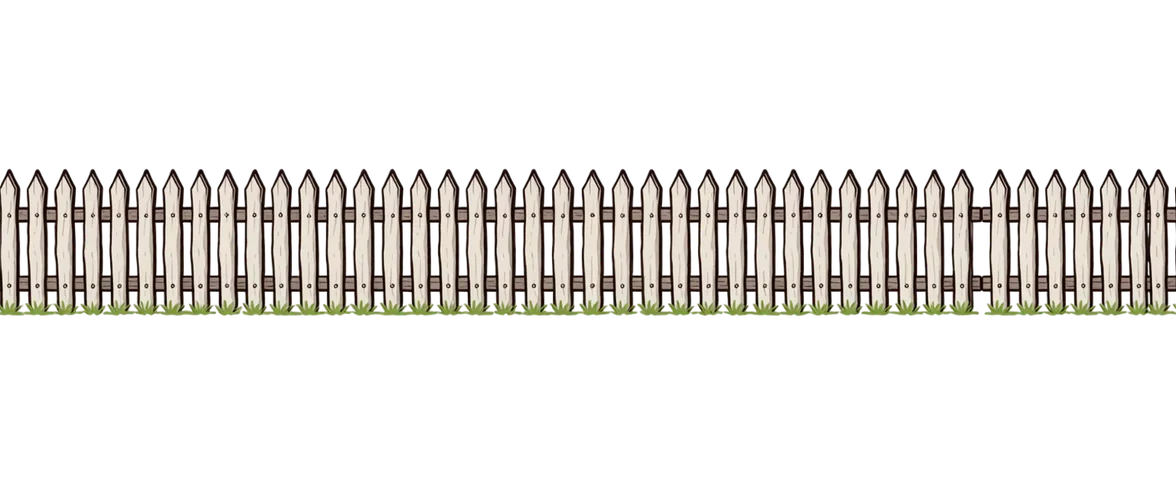 Picket fence that repeats end to end with no seam