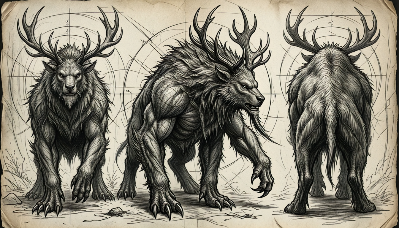 forest beast design sheet