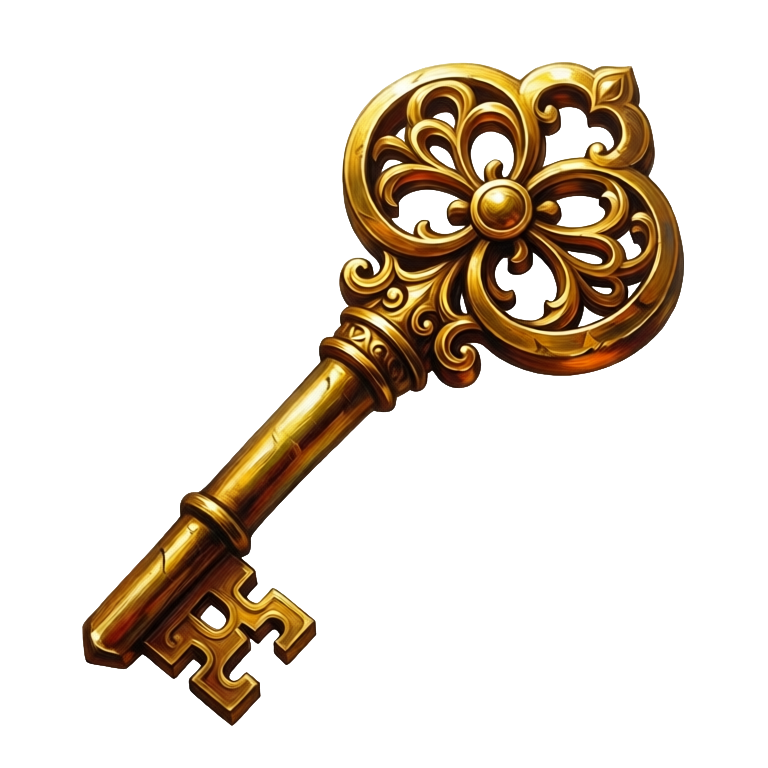 Golden key icon