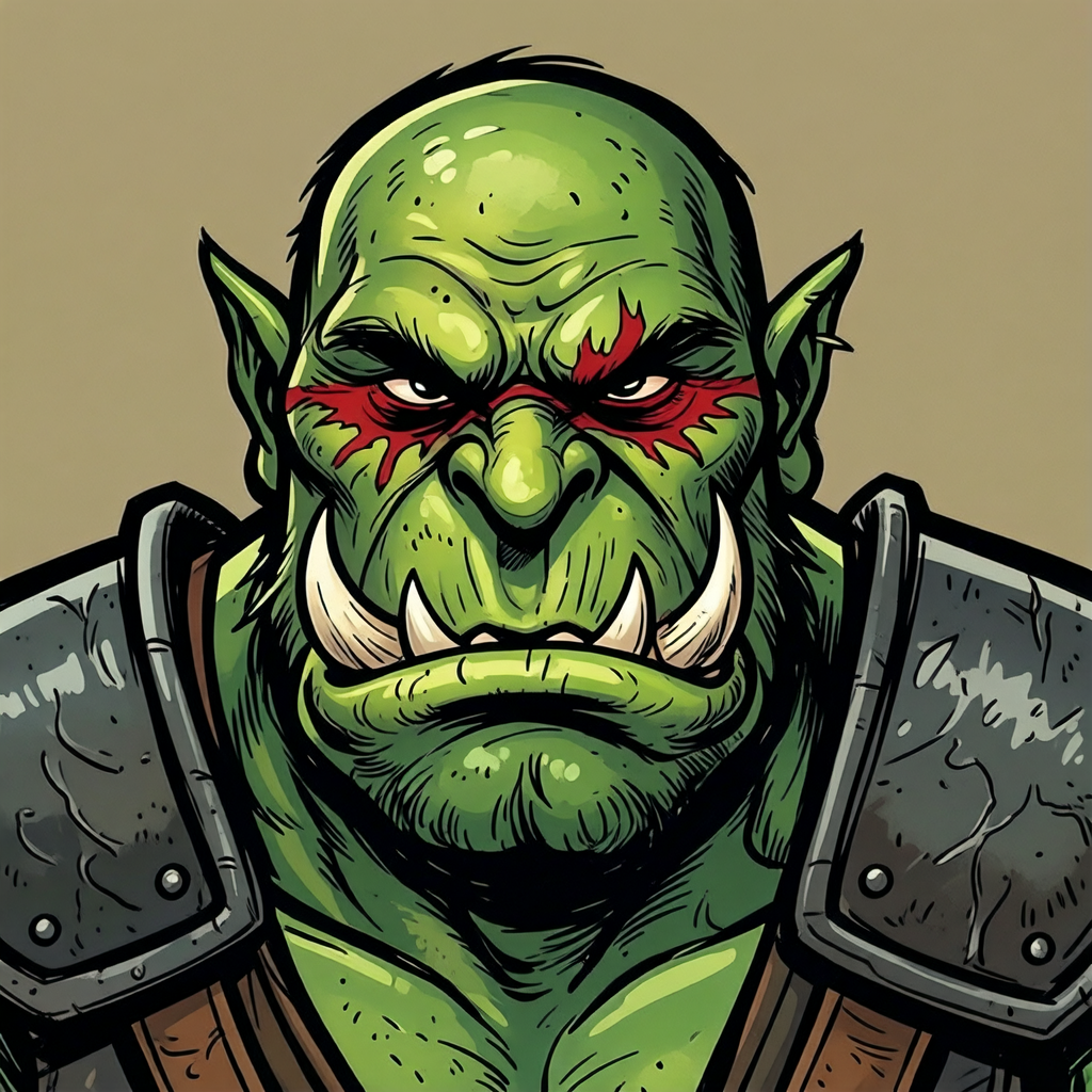 orc warlord with war paint