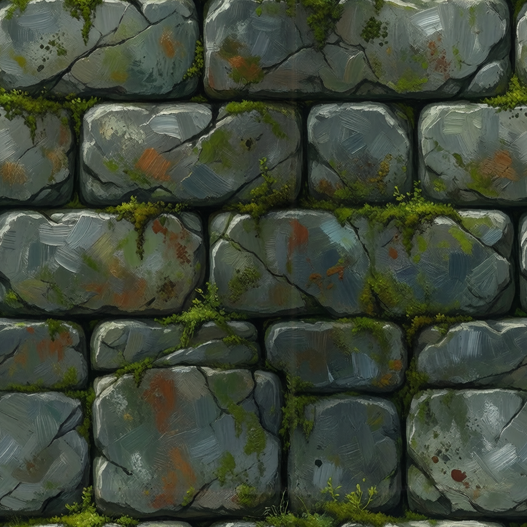 seamless mossy stone wall texture